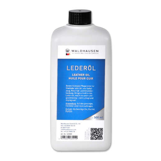 Læder olie produkt til læderpleje fra Waldhausen rideudstyr - leather oil product for leather care from Waldhausen equipement